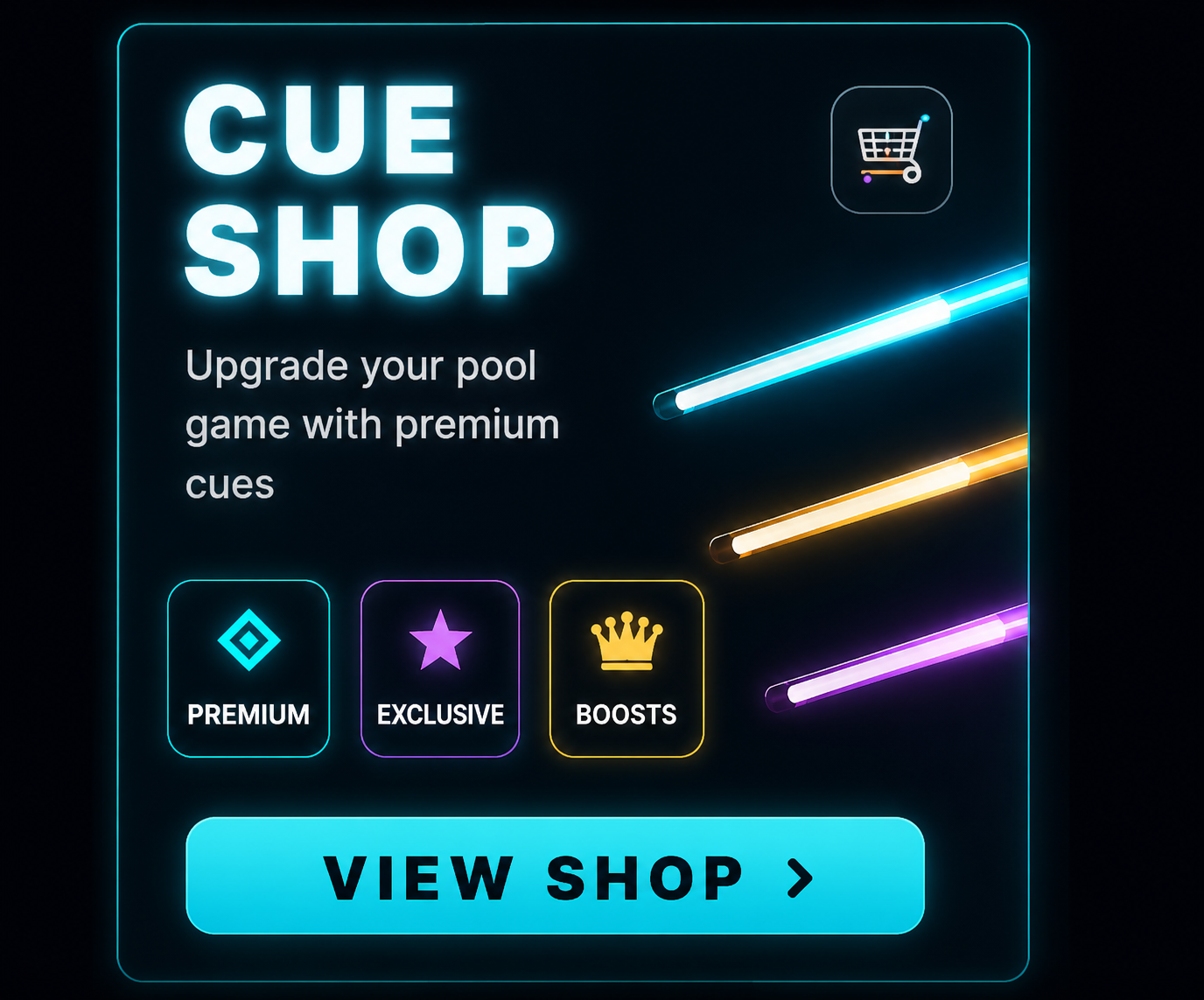 Cue Shop - premium exclusive boosts